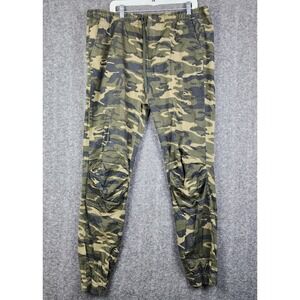 Free Planet Jogger Pants Mens 4X Green Camo Elastic Waist FEXP16 Streetwear